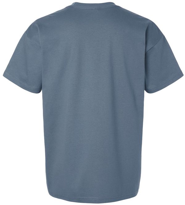 Am image of a Custom Next Level Heavyweight T Shirt in Blue Jean!