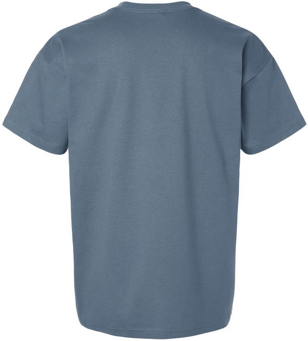 An image of a Custom Next Level Heavyweight T Shirt in Blue Jean!