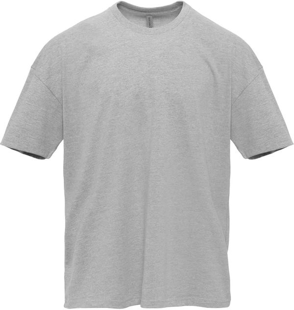 Am image of a Custom Next Level Heavyweight T Shirt in Heather Grey!