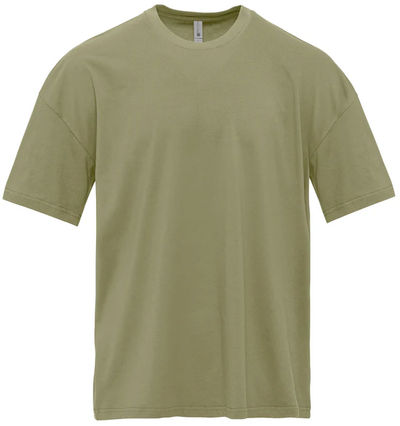 Am image of a Custom Next Level Heavyweight T Shirt in Light Olive!