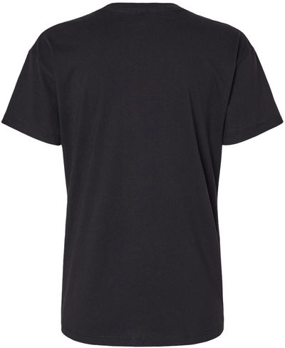 Am image of a Custom Next Level Ladies' Relaxed T Shirt in BLACK!