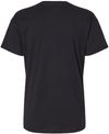 Am image of a Custom Next Level Ladies' Relaxed T Shirt in BLACK!