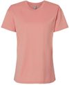 Am image of a Custom Next Level Ladies' Relaxed T Shirt in DESERT PINK!