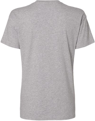 Am image of a Custom Next Level Ladies' Relaxed T Shirt in HEATHER GRAY!