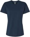 Am image of a Custom Next Level Ladies' Relaxed T Shirt in MIDNIGHT NAVY!