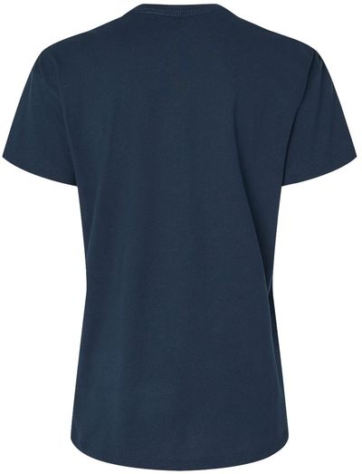 Am image of a Custom Next Level Ladies' Relaxed T Shirt in MIDNIGHT NAVY!