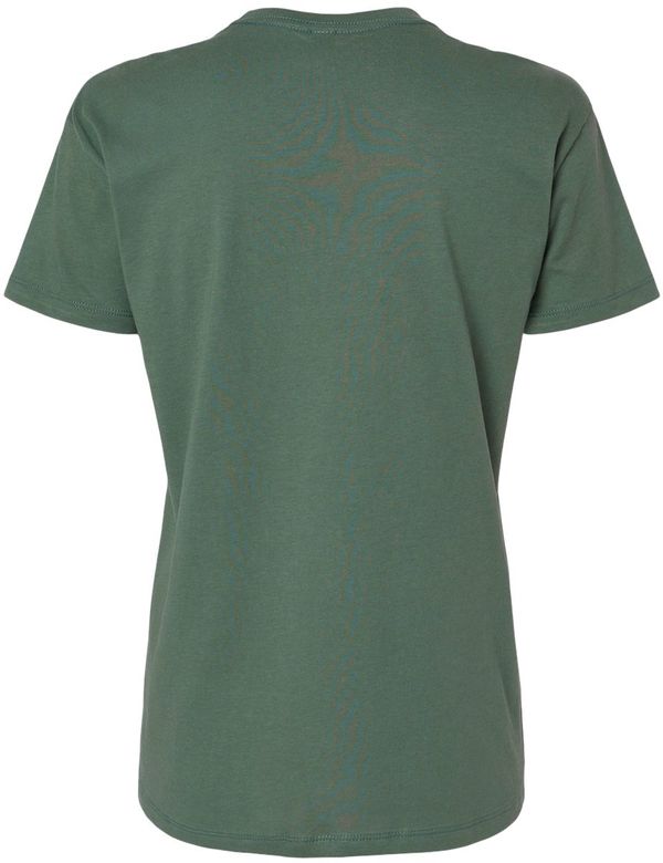 Am image of a Custom Next Level Ladies' Relaxed T Shirt in ROYAL PINE!