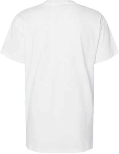 Am image of a Custom Next Level Ladies' Relaxed T Shirt in WHITE!
