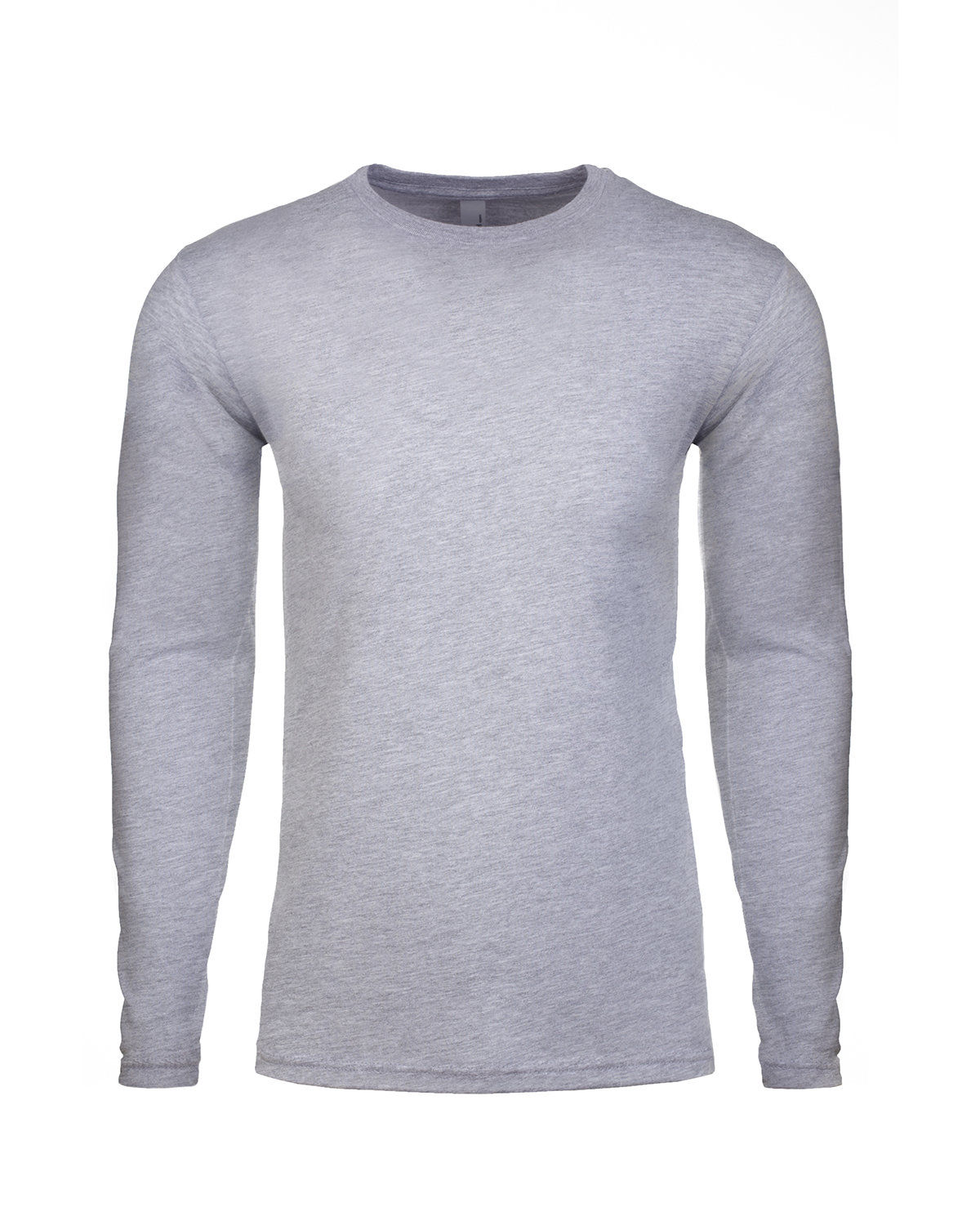 Next Level Men's Cotton Long Sleeve Crew in Heather Gray