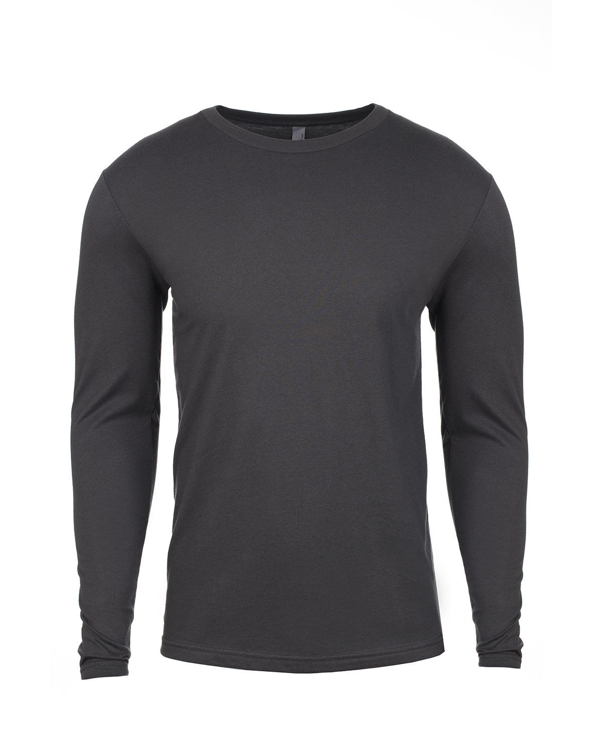 Next Level Men's Cotton Long Sleeve Crew in Heavy Metal