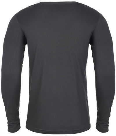 Am image of a Custom Next Level Men's Cotton Long Sleeve Crew in Heavy Metal!