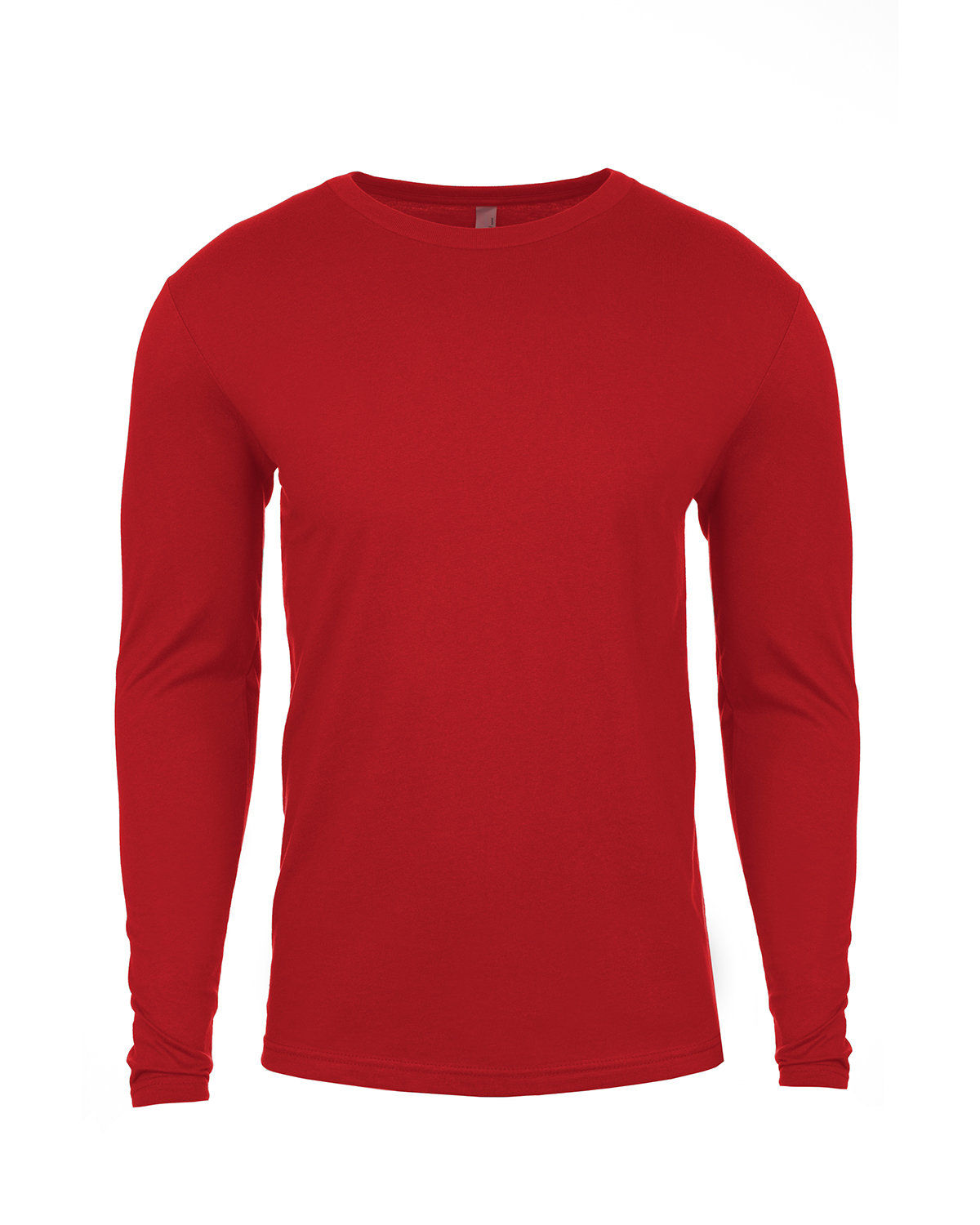 Next Level Men's Cotton Long Sleeve Crew in Red