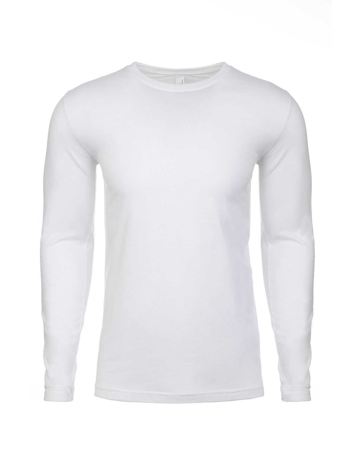 Next Level Men's Cotton Long Sleeve Crew in White