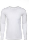 Am image of a Custom Next Level Men's Cotton Long Sleeve Crew in White!