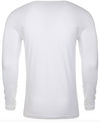 Am image of a Custom Next Level Men's Cotton Long Sleeve Crew in White!