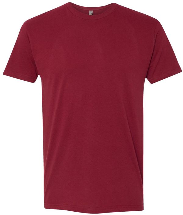 An image of a Custom Next Level Men's Sueded Crew in Cardinal!