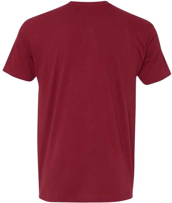 An image of a Custom Next Level Men's Sueded Crew in Cardinal!