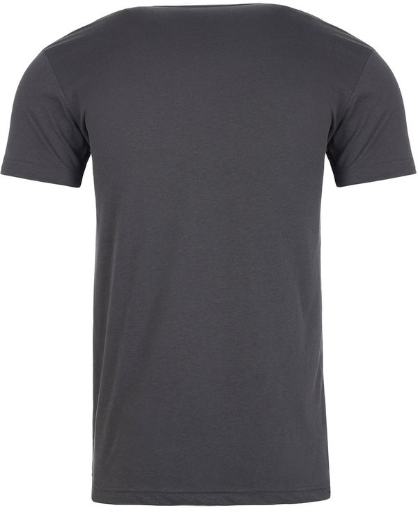 Am image of a Custom Next Level Men's Sueded V Neck T Shirt in Heavy Metal!