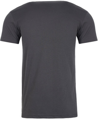 Am image of a Custom Next Level Men's Sueded V Neck T Shirt in Heavy Metal!