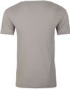 Am image of a Custom Next Level Men's Sueded V Neck T Shirt in Light Gray!