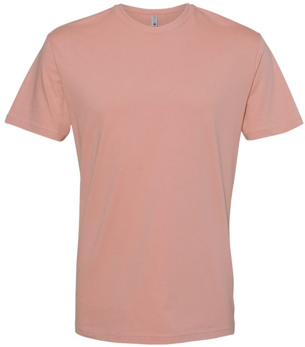 An image of a Custom Next Level Unisex Cotton TShirt in Desert Pink!