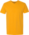 Am image of a Custom Next Level Unisex Cotton TShirt in Gold!