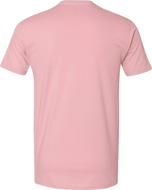 Am image of a Custom Next Level Unisex Cotton TShirt in Light Pink!