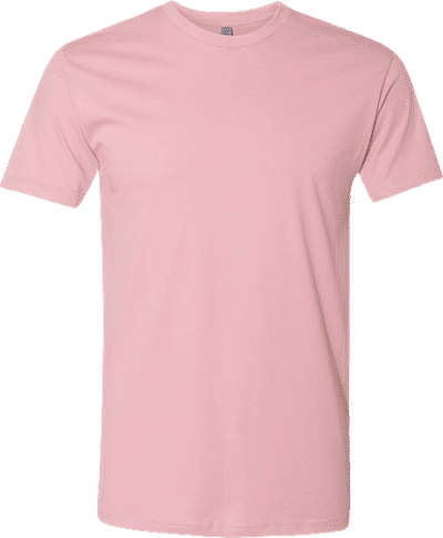 Am image of a Custom Next Level Unisex Cotton TShirt in Light Pink!