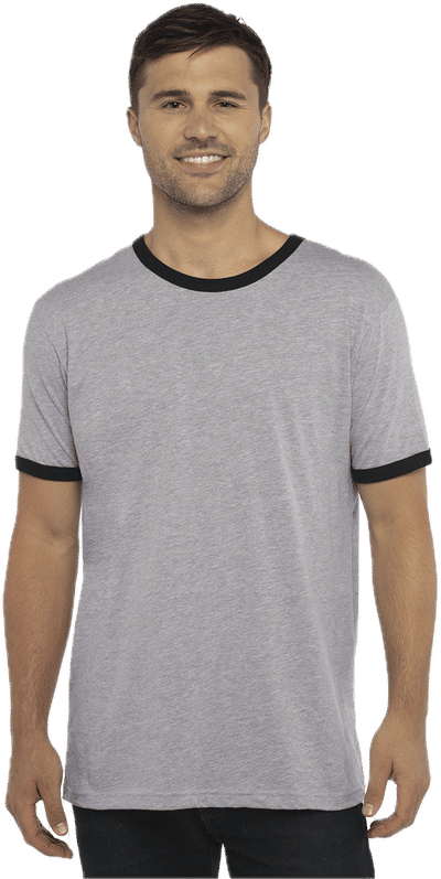 An image of a Custom Next Level Unisex Ringer T Shirt!