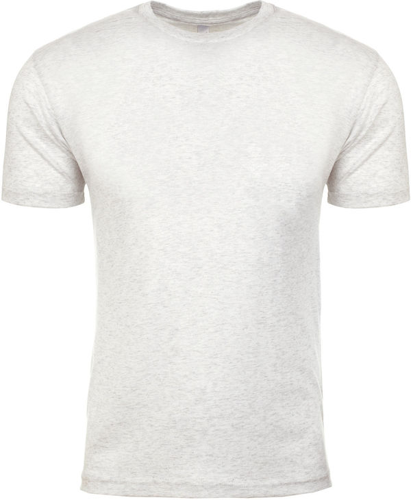 Am image of a Custom Next Level Unisex Triblend T Shirt in Heather White!
