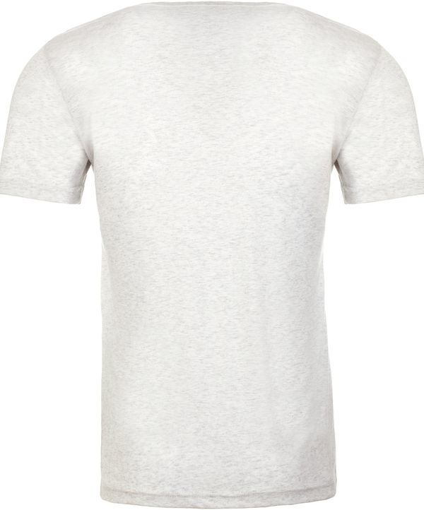 Am image of a Custom Next Level Unisex Triblend T Shirt in Heather White!