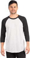 An image of a Custom Next Level Unisex Tri Blend Sleeve Raglan Tee!