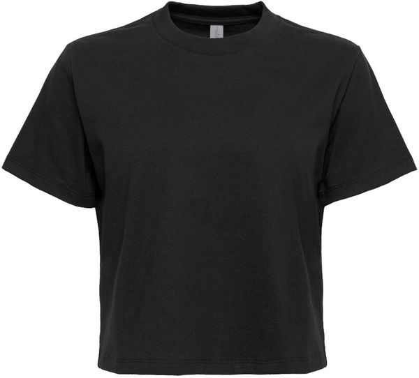 Am image of a Custom Next Level Womens Heavyweight Boxy Shirt in Black!