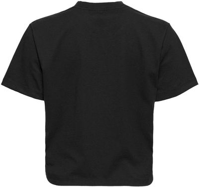 Am image of a Custom Next Level Womens Heavyweight Boxy Shirt in Black!
