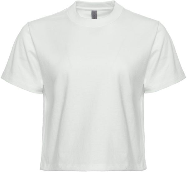 Am image of a Custom Next Level Womens Heavyweight Boxy Shirt in Bone!