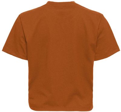 Am image of a Custom Next Level Womens Heavyweight Boxy Shirt in Clay!