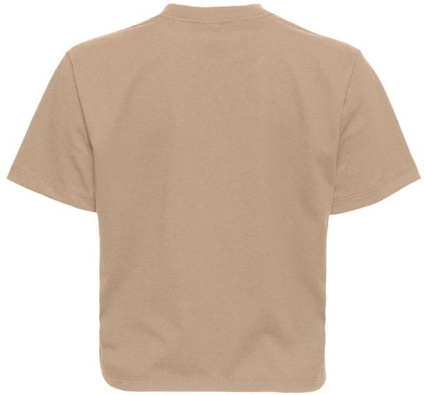 Am image of a Custom Next Level Womens Heavyweight Boxy Shirt in Tan!