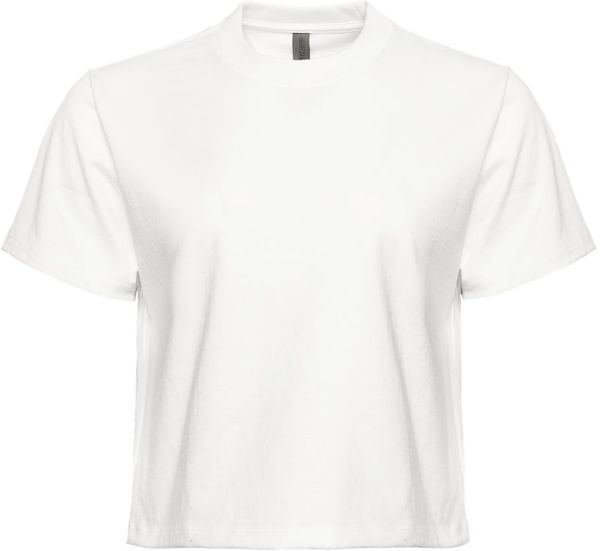 Am image of a Custom Next Level Womens Heavyweight Boxy Shirt in White!