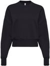 Am image of a Custom Next Level Womens Heavyweight Crewneck Sweatshirt in Black!
