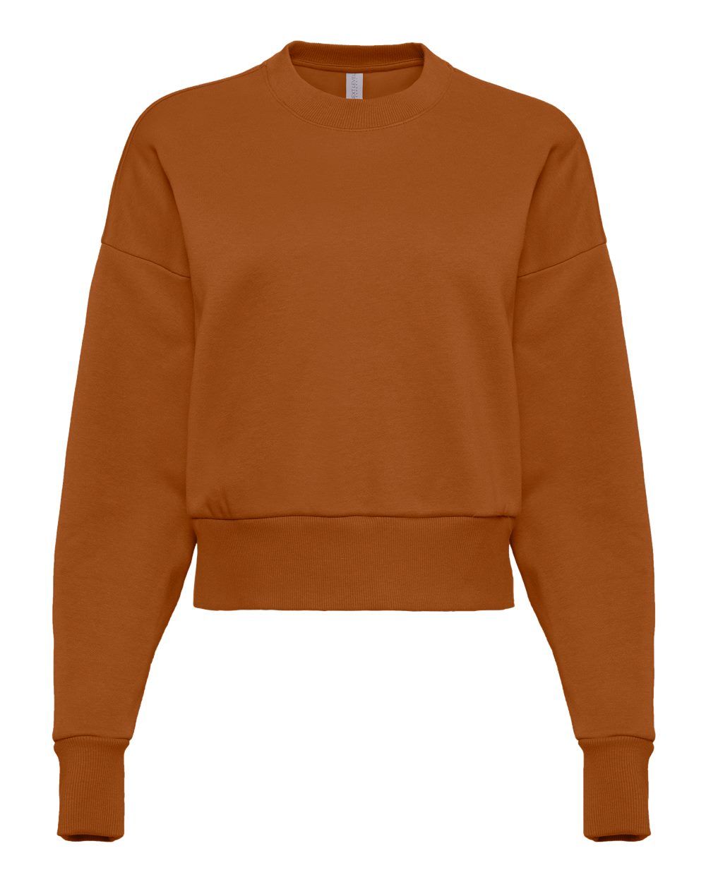 Next Level Womens Heavyweight Crewneck Sweatshirt in Clay