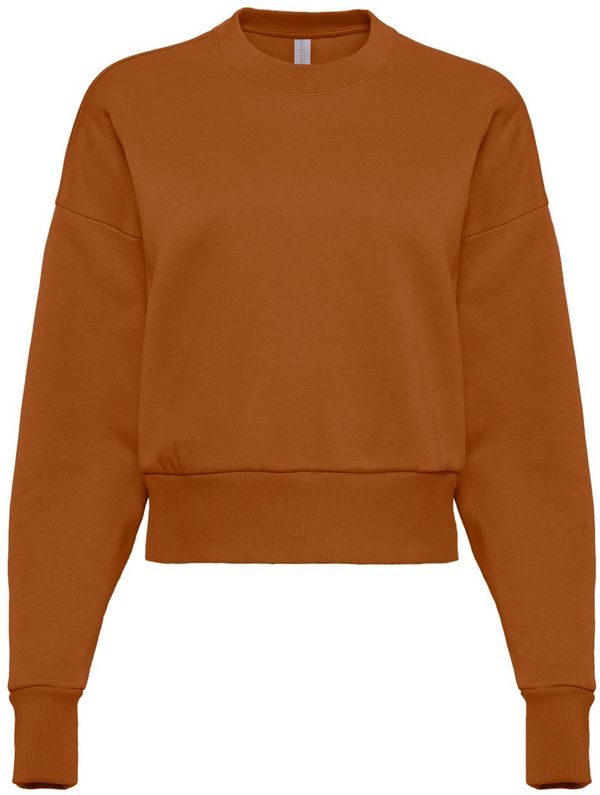 Am image of a Custom Next Level Womens Heavyweight Crewneck Sweatshirt in Clay!