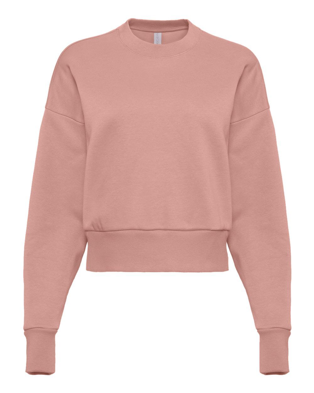 Next Level Womens Heavyweight Crewneck Sweatshirt in Desert Pink