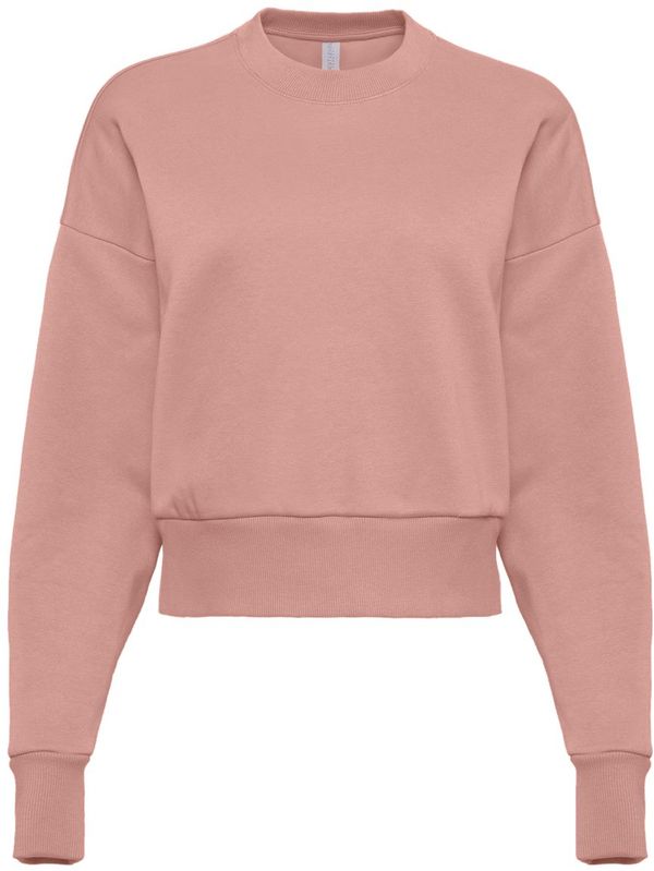 Am image of a Custom Next Level Womens Heavyweight Crewneck Sweatshirt in Desert Pink!