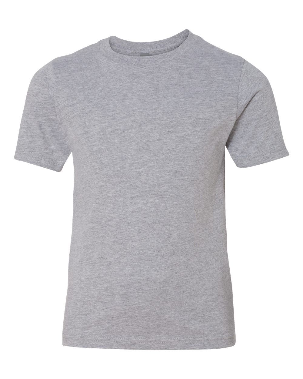Next Level Youth Cotton Crew in Heather Gray