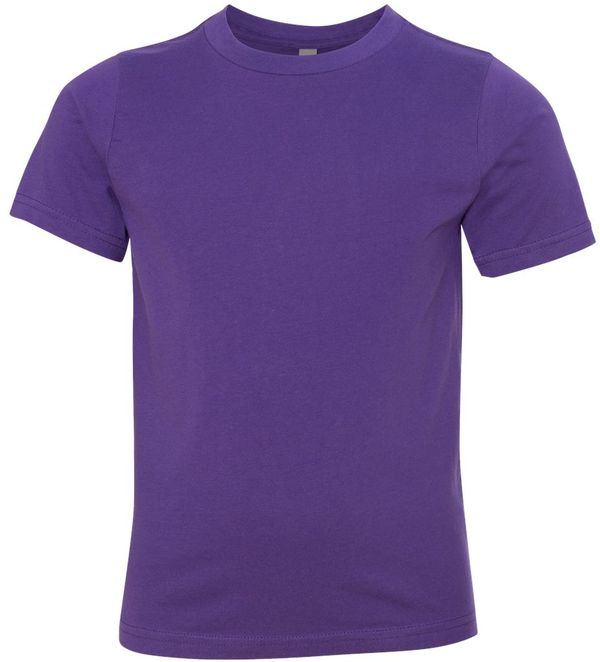An image of a Custom Next Level Youth Cotton Crew in Purple Rush!