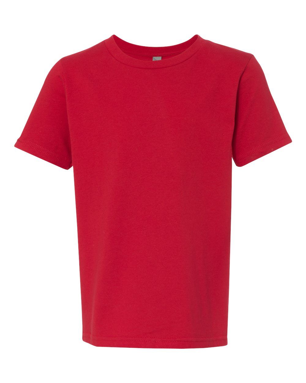 Next Level Youth Cotton Crew in Red