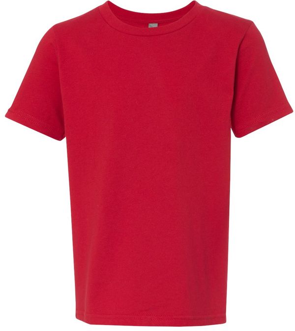 An image of a Custom Next Level Youth Cotton Crew in Red!