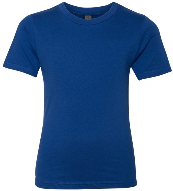 An image of a Custom Next Level Youth Cotton Crew in Royal!