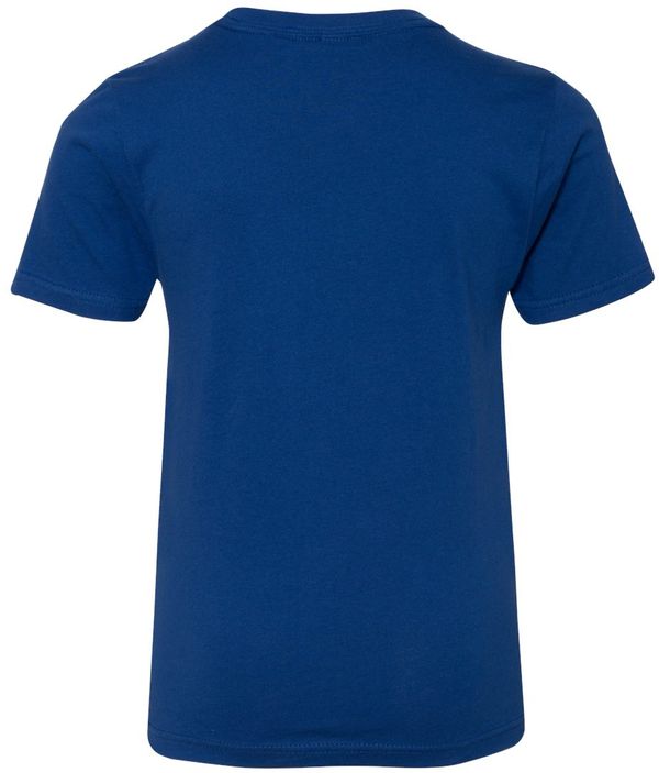 An image of a Custom Next Level Youth Cotton Crew in Royal!
