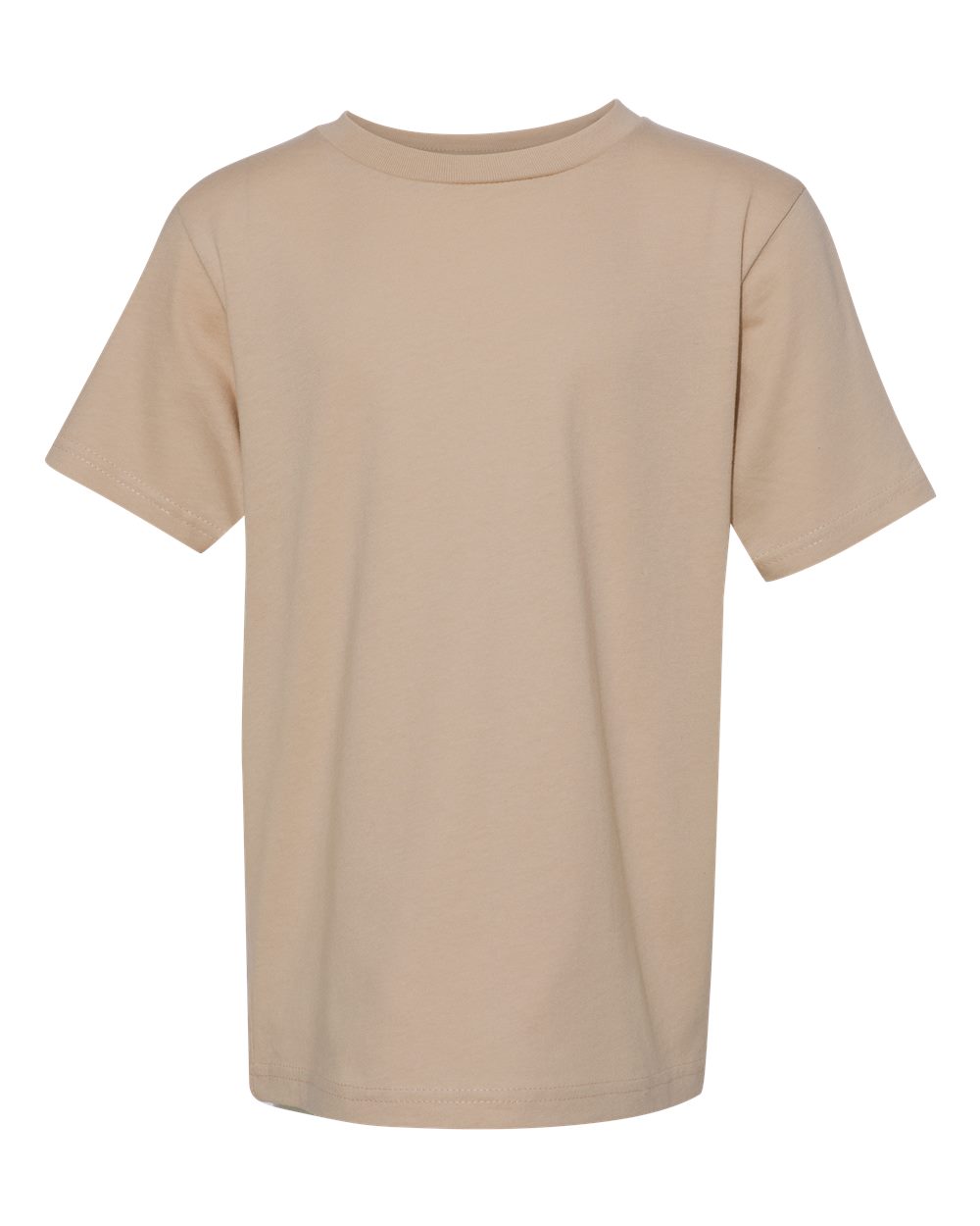 Next Level Youth Cotton Crew in Tan